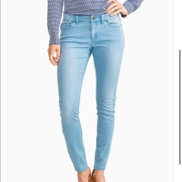 Southern Tide Resort Light Wash Denim Skinny Jeans, Women’s Size 28 - Picture 1 of 7